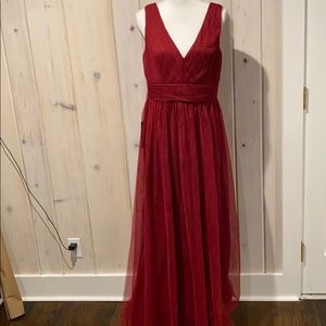 Ever pretty burgundy bridesmaids dress